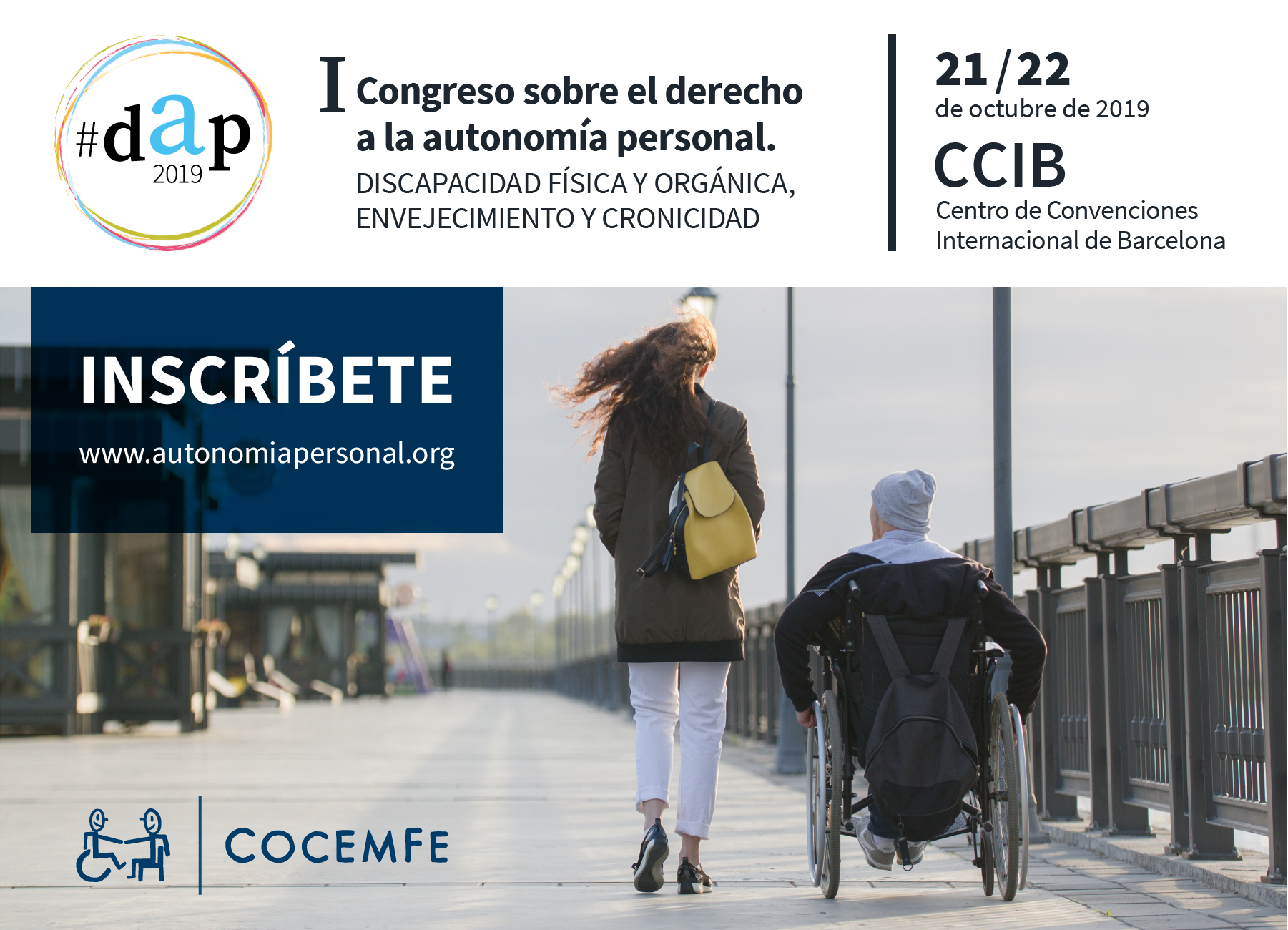 Registro para asistir al I Congreso sobre el derecho a la autonomía personal promovido por COCEMFE