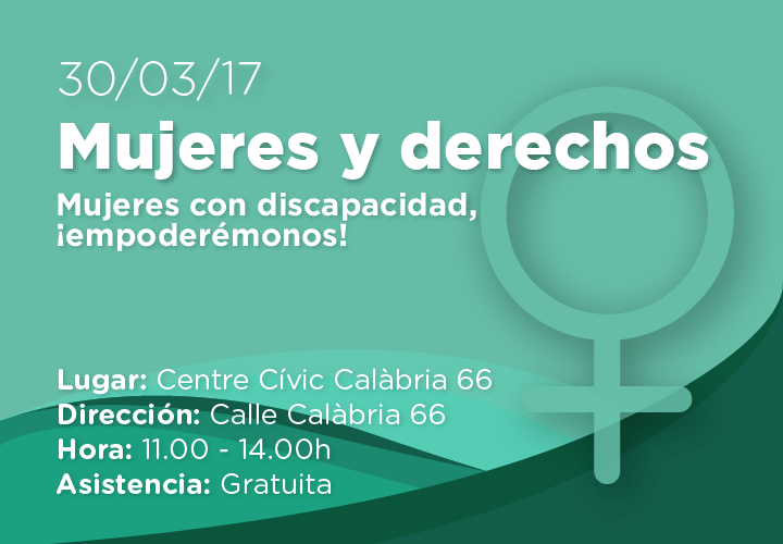 Mañana 30 de marzo a las 11 horas comenzará el ciclo ‘Mujeres con discapacidad, ¡empoderémonos! que inaugurarán la regidora de Feminismos y LGTBI del Ayuntamiento de Barcelona, Laura Pérez, y la presidenta de la Federación de Entidades de Personas con Discapacidad Física y Orgánica COCEMFE Barcelona, Pilar Díaz.