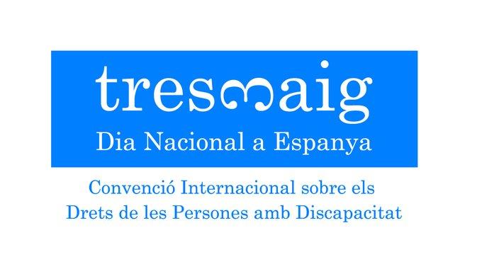 Imagen del logotip del 3 de maig de 2019, Dia Nacional a Espanya de la Convenció Internacional sobre els Drets de les Persones amb Discapacitat