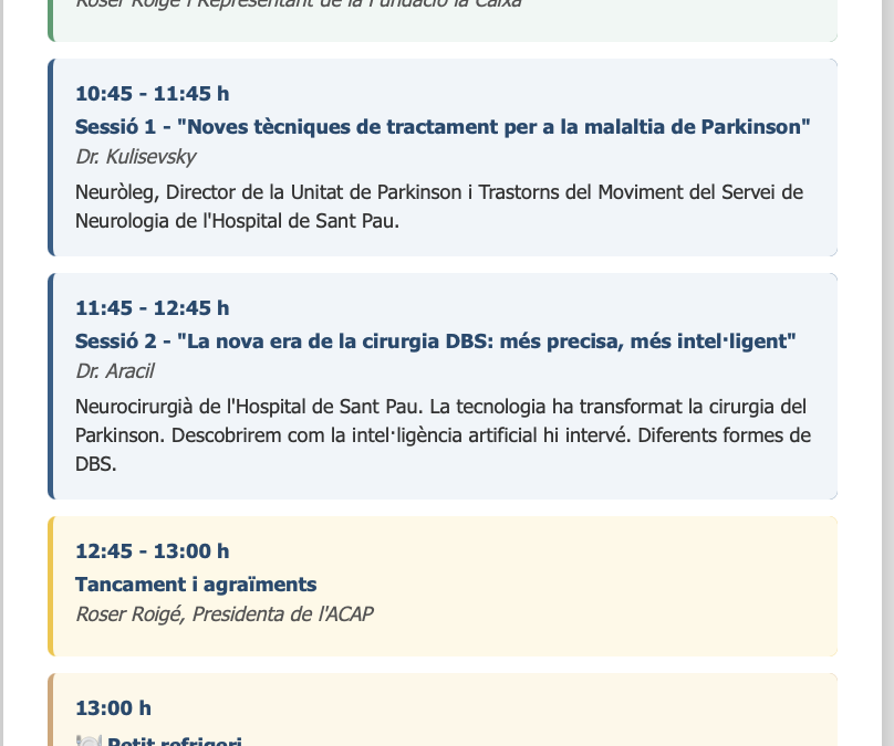 CONFERÈNCIA DE TANCAMENT DELS 40 ANYS DE L’ACAP