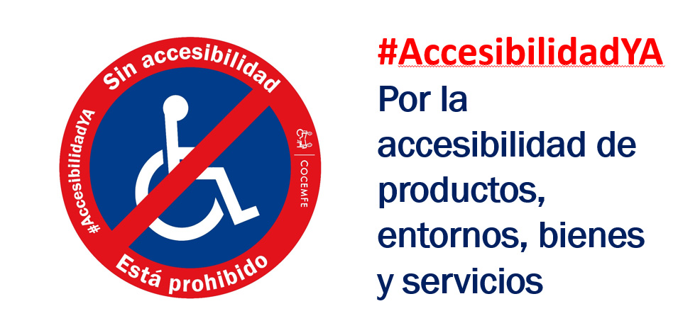 Les persones amb discapacitat de Catalunya surten al carrer en 35 ciutats per exigir accessibilitat Imatge de la campanya #AccessibilitatYA