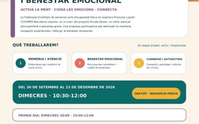 Taller gratuït de memòria activa i benestar emocional